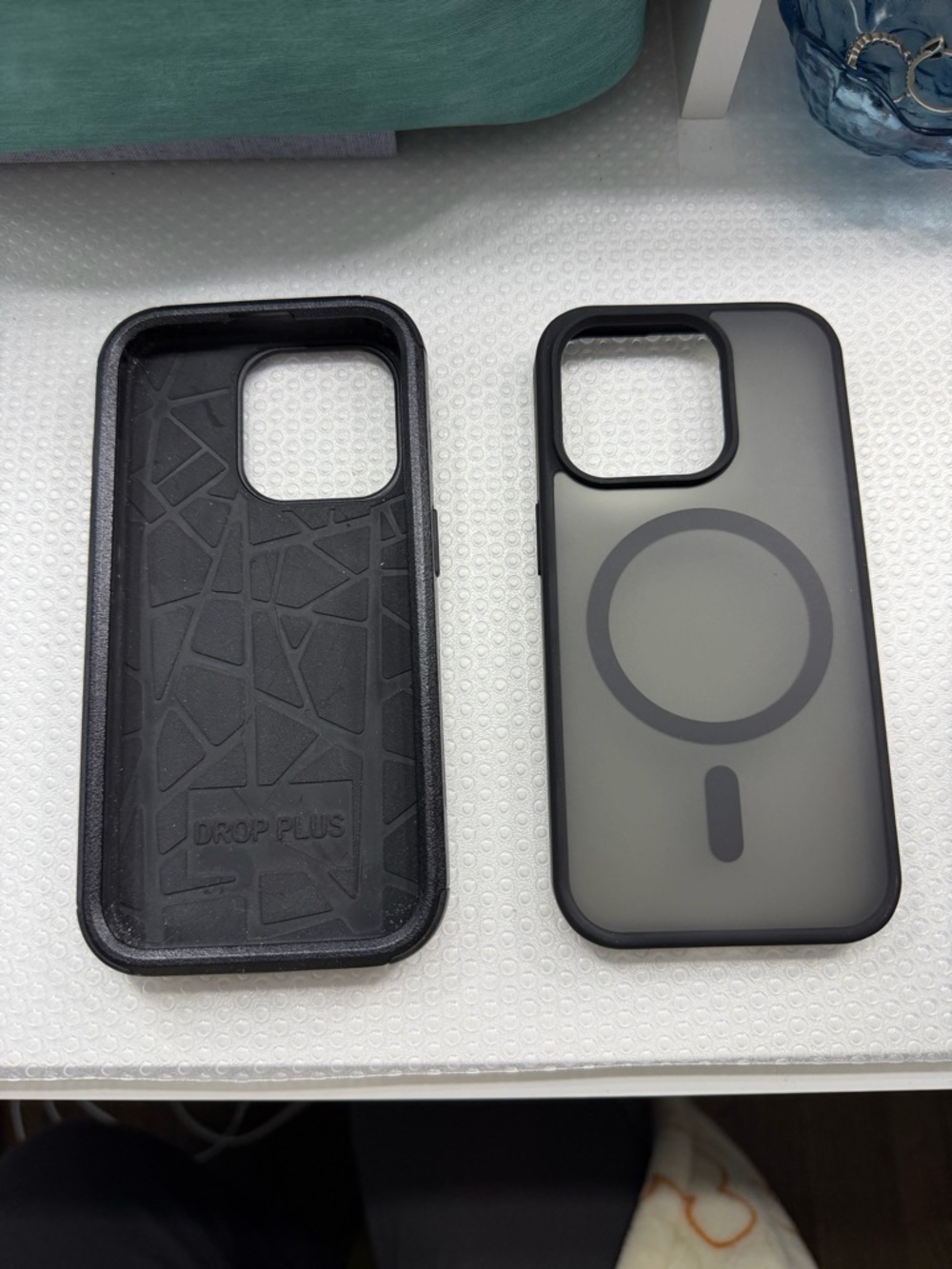 iPhone 16 Pro Black one MagSafe-Compatible iPhone Case - Drop+ (Two-Pack).